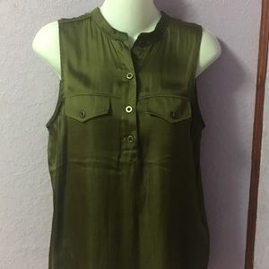 NEW H&M Olive Sleeveless Blouse